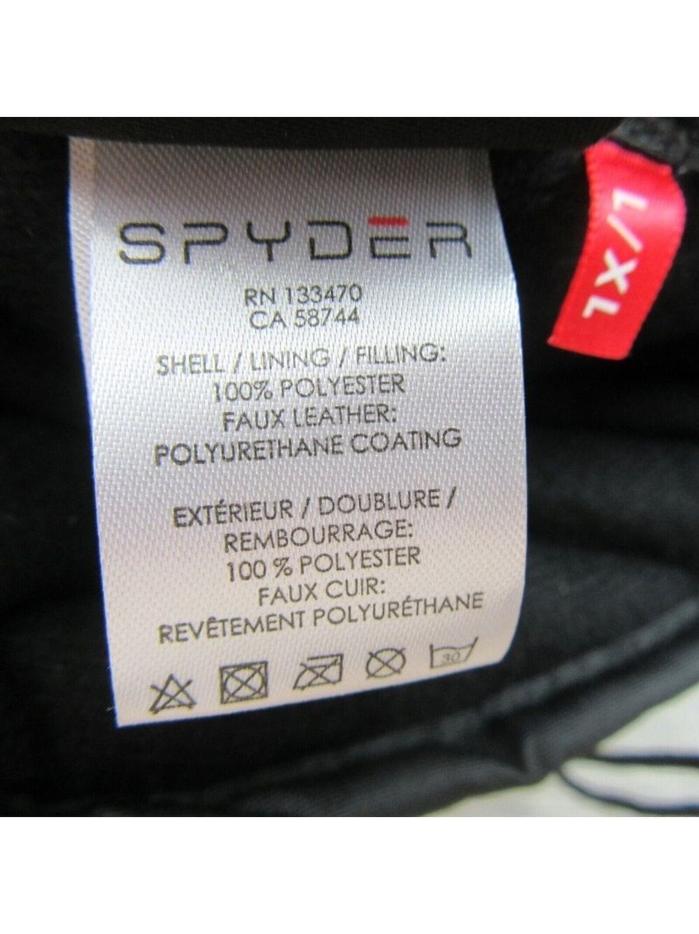 Spyder Insulated Ski Winter Snow Black Red Gloves Men's Size Large / XL NEW - Picture 10 of 11